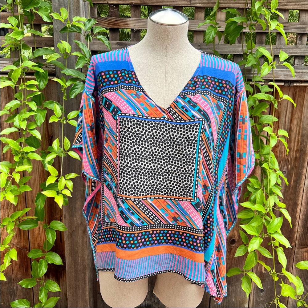 Anthropologie “Briyana” Silk Caftan Top